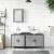 Set mobilier de baie, 3 piese, gri sonoma, lemn prelucrat GartenMobel Dekor