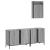 Set mobilier de baie, 3 piese, gri sonoma, lemn prelucrat GartenMobel Dekor