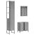Set mobilier de baie, 3 piese, gri sonoma, lemn prelucrat GartenMobel Dekor