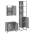 Set mobilier de baie, 3 piese, gri sonoma, lemn prelucrat GartenMobel Dekor