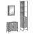 Set mobilier de baie, 3 piese, gri sonoma, lemn prelucrat GartenMobel Dekor
