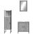 Set mobilier de baie, 3 piese, gri sonoma, lemn prelucrat GartenMobel Dekor