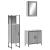 Set mobilier de baie, 3 piese, gri sonoma, lemn prelucrat GartenMobel Dekor