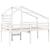 Pat înalt cu acoperiș, alb, 90x190 cm, lemn masiv de pin GartenMobel Dekor