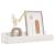 Rafturi de perete, 2 buc., alb, 50x12x9 cm, lemn masiv de pin GartenMobel Dekor