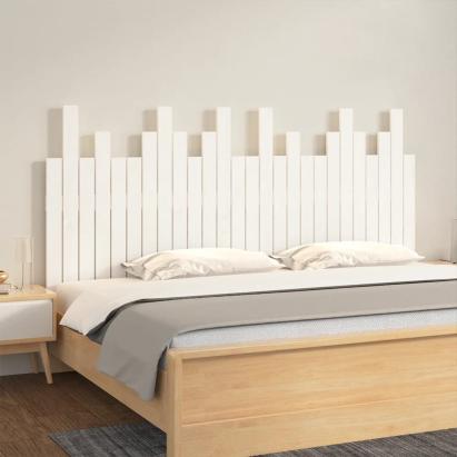 Tăblie de pat pentru perete, alb, 166x3x80 cm, lemn masiv pin GartenMobel Dekor