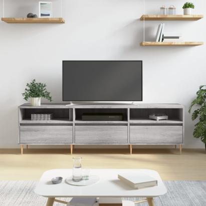 Comodă TV, gri sonoma, 150x30x44,5 cm, lemn prelucrat GartenMobel Dekor
