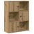 Bibliotecă, stejar artizanal, 60x24x76,5 cm, lemn prelucrat GartenMobel Dekor