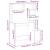 Birou cu rafturi, lemn vechi, 100x45x140 cm, lemn prelucrat GartenMobel Dekor
