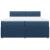 Pat box spring cu saltea, albastru, 200x200 cm, textil GartenMobel Dekor