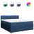 Pat box spring cu saltea, albastru, 200x200 cm, textil GartenMobel Dekor
