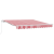 Marchiză manuală retractabilă dungi roșii și albe 350x250 cm GartenMobel Dekor