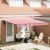 Marchiză retractabilă manuală cu dungi roșii și albe 400x300 cm. GartenMobel Dekor