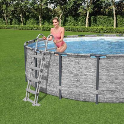 Bestway Scară de siguranță piscină cu 4 trepte Flowclear, 122 cm GartenMobel Dekor
