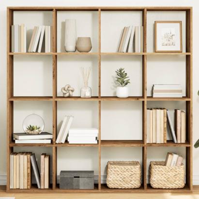 Bibliotecă, stejar artizanal, 137,5x29x137,5 cm, lemn prelucrat GartenMobel Dekor