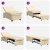 Canapea Pat 3 în 1 cu Design Extensibil în Țesătură Crem GartenMobel Dekor