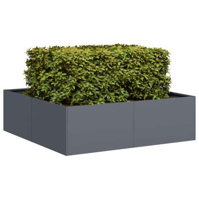 Jardinieră Antracit 100x100x30 cm Oțel GartenMobel Dekor