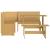 Set mobilier de bucătărie „REINE”, 3piese, maro miere, lemn pin GartenMobel Dekor
