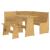 Set mobilier de bucătărie „REINE”, 3piese, maro miere, lemn pin GartenMobel Dekor