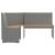 Set mobilier bucătărie „REINE”, 3piese, maro miere&gri lemn pin GartenMobel Dekor