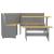 Set mobilier bucătărie „REINE”, 3piese, maro miere&gri lemn pin GartenMobel Dekor