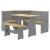 Set mobilier bucătărie „REINE”, 3piese, maro miere&gri lemn pin GartenMobel Dekor