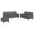 Set de canapele, 3 piese, gri, piele ecologică GartenMobel Dekor