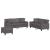 Set de canapele cu perne, 3 piese, gri, piele ecologică GartenMobel Dekor