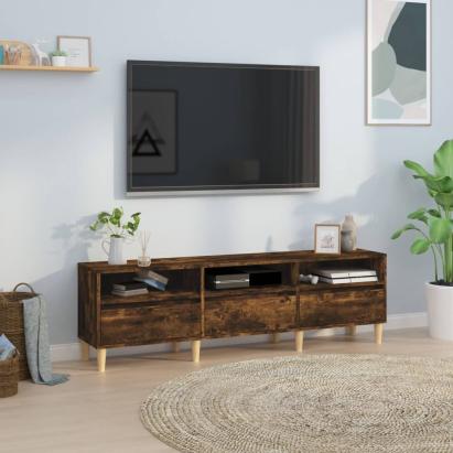 Comodă TV, stejar fumuriu, 150x30x44,5 cm, lemn prelucrat GartenMobel Dekor