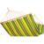 Hamac dublu cu bare din lemn, pentru 2 persoane, bumbac, 150kg, 200x150 cm, verde si galben Household NewTrend