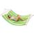 Hamac dublu cu bare din lemn, pentru 2 persoane, bumbac, 150kg, 200x150 cm, verde si galben Household NewTrend