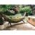 Hamac dublu cu bare din lemn, pentru 2 persoane, bumbac, 150kg, 200x150 cm, verde si galben Household NewTrend
