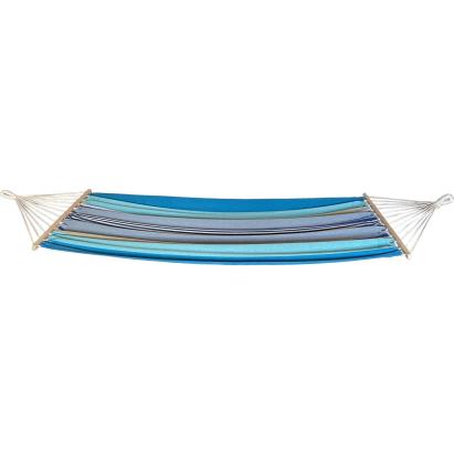 Hamac gradina cu bara din lemn, material textil, 120 kg, 200x100 cm, albastru Household NewTrend