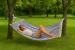 Hamac gradina cu bara din lemn, material textil, 120 kg, 200x100 cm, albastru si maro Household NewTrend