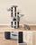 FEANDREA Ansamblu de joaca pisici, cu 9 stalpi de sisal, platforme mari si casuta, 50x50x160 cm, gri Household NewTrend
