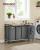 VASAGLE Cos rufe 4x40L, saci detasabili, raft superior si cadru metalic, 116x33x72 cm, negru si gri Household NewTrend