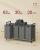 VASAGLE Cos rufe 4x40L, saci detasabili, raft superior si cadru metalic, 116x33x72 cm, negru si gri Household NewTrend