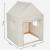 Casuta copii Atmosphera Safari, lemn de pin si panza textila, 77x115 cm, bej Household NewTrend