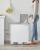 SONGMICS Cos gunoi dublu 59x32x65 cm, 2x30L, cu pedale si galeata detasabila, alb Household NewTrend