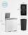 SONGMICS Cos gunoi dublu 59x32x65 cm, 2x30L, cu pedale si galeata detasabila, alb Household NewTrend