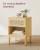 VASAGLE Noptiera 45x40x60 cm, cu sertar aspect ratan si raft, stil boho, PAL si MDF, natur Household NewTrend