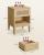 VASAGLE Noptiera 45x40x60 cm, cu sertar aspect ratan si raft, stil boho, PAL si MDF, natur Household NewTrend