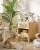 VASAGLE Noptiera 45x40x60 cm, cu sertar aspect ratan si raft, stil boho, PAL si MDF, natur Household NewTrend