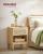 VASAGLE Noptiera 45x40x60 cm, cu sertar aspect ratan si raft, stil boho, PAL si MDF, natur Household NewTrend