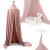 Baldachin suspendat tip cort 70x290 cm, decor camera copii, cu set montaj, roz Household NewTrend