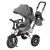 Tricicleta 3in1 105x52x94 cm, sezut rotativ 360°, roti fara aer, copertina reglabila, gri Household NewTrend