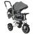 Tricicleta 3in1 105x52x94 cm, sezut rotativ 360°, roti fara aer, copertina reglabila, gri Household NewTrend