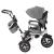 Tricicleta 3in1 105x52x94 cm, sezut rotativ 360°, roti fara aer, copertina reglabila, gri Household NewTrend