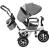 Tricicleta 3in1 105x52x94 cm, sezut rotativ 360°, roti fara aer, copertina reglabila, gri Household NewTrend