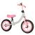 Bicicleta fara pedale pentru copii 80x40x57 cm, reglabila, roti din spuma, 1.8 kg, gri roz Household NewTrend